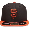 san-francisco-giants-mlb-new-era-59fifty-diamond-era-schwarze-flache-angepasste-kappe