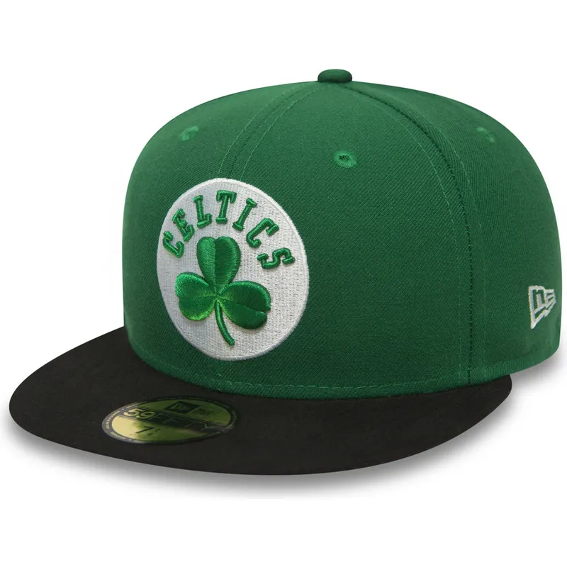 grune-enganliegende-59fifty-essential-flat-cap-der-boston-celtics-nba-von-new-era
