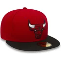 rote-flache-kappe-59fifty-essential-der-chicago-bulls-nba-von-new-era