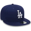 flache-blaue-verstellbare-9fifty-essential-kappe-der-los-angeles-dodgers-mlb-von-new-era