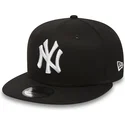 schwarze-verstellbare-9fifty-flatcap-white-on-black-der-new-york-yankees-mlb-von-new-era