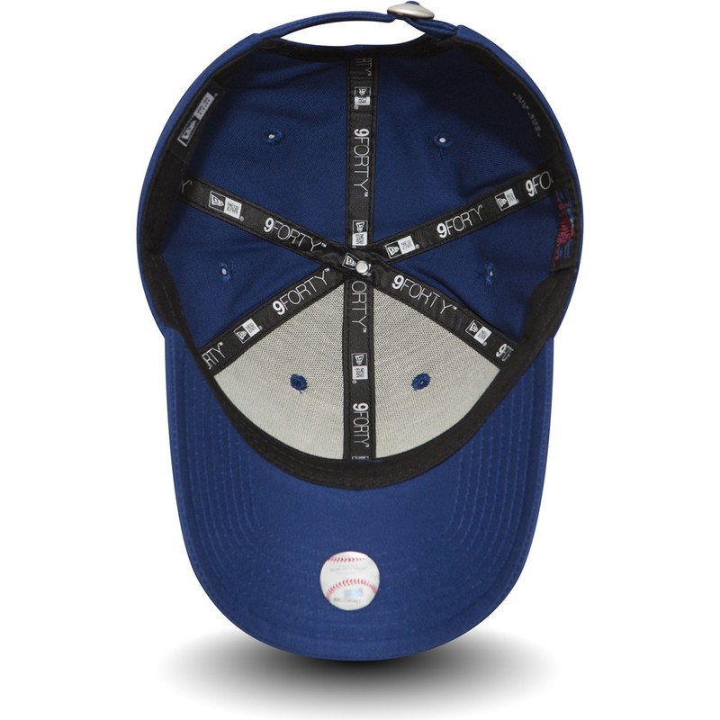 new-era-curved-brim-9forty-essential-los-angeles-dodgers-mlb-adjustable-cap-blau