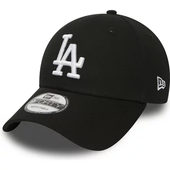 New Era Curved Brim 9FORTY Essential Los Angeles Dodgers MLB Black Adjustable Cap