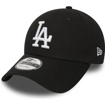 schwarze-verstellbare-curved-cap-9forty-essential-der-los-angeles-dodgers-mlb-von-new-era