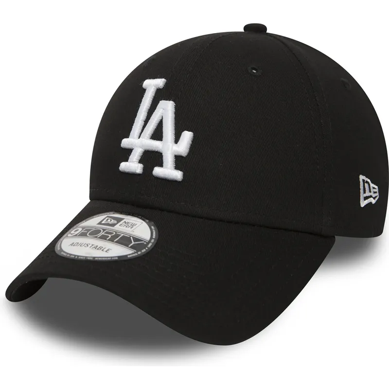 svart-justerbar-kurvad-keps-9forty-essential-fran-los-angeles-dodgers-mlb-av-new-era