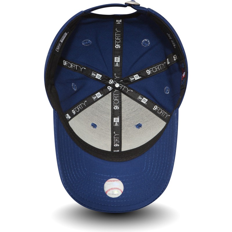 new-era-curved-brim-9forty-essential-new-york-yankees-mlb-adjustable-cap-blau