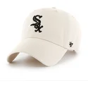 chicago-white-sox-mlb-clean-up-kremfarbene-kappe-mit-gebogenem-schirm-von-47-brand