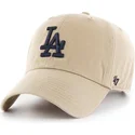 47-brand-mlb-los-angeles-dodgers-clean-up-kappe-mit-gebogenem-schirm-in-khaki-und-schwarzem-logo