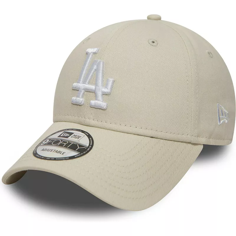 new-era-curved-brim-9forty-essential-los-angeles-dodgers-mlb-off-adjustable-cap-weiss