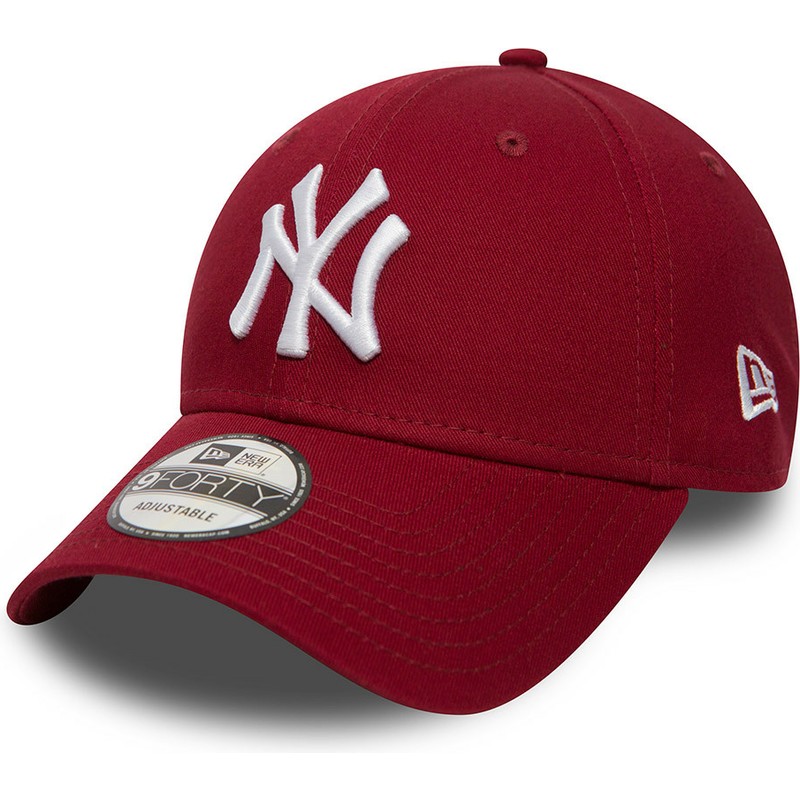 new-era-curved-brim-9forty-essential-new-york-yankees-mlb-cardinal-adjustable-cap-rot