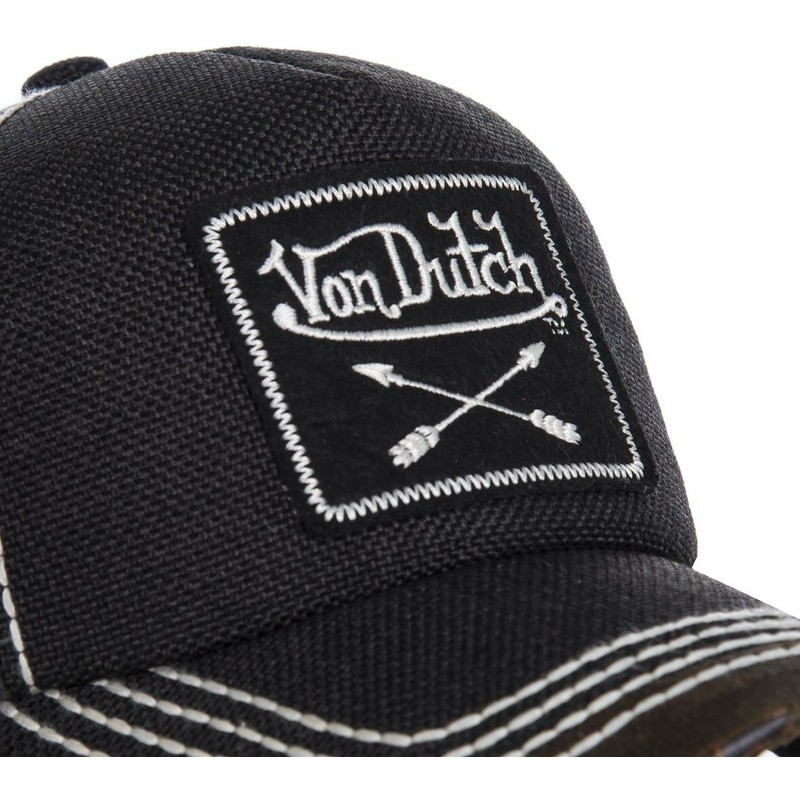 von-dutch-curved-brim-arrow01-adjustable-cap-schwarz
