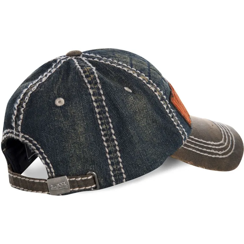 cepice-zaoblena-modra-nastavitelny-efecto-vaquero-donald01-von-dutch