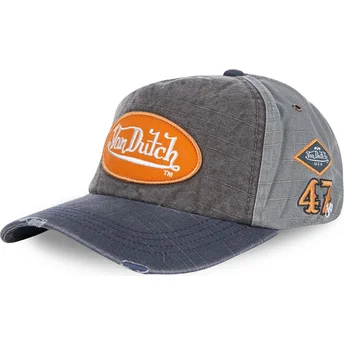 Čepice zaoblená šedá nastavitelný JACKGM Von Dutch