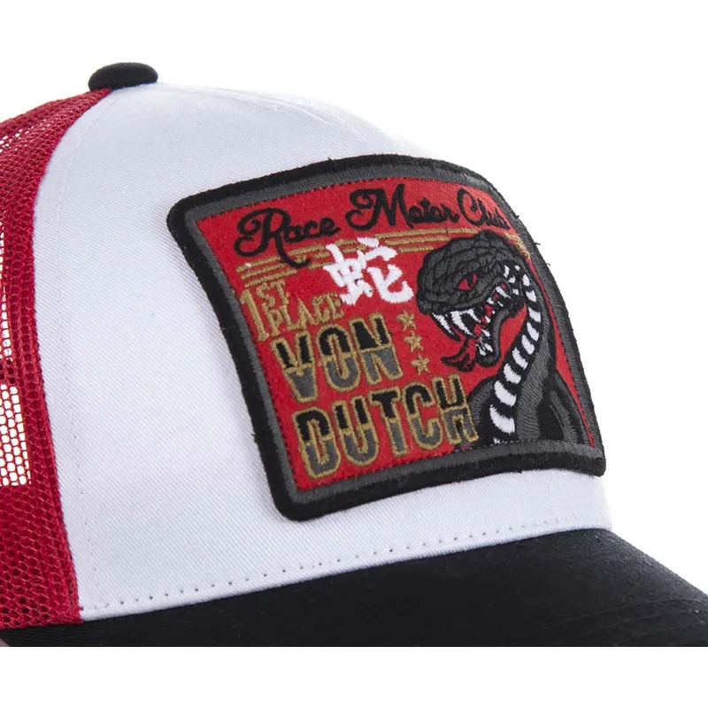 cepice-zaoblena-bila-snapback-snake-von-dutch