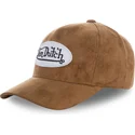 von-dutch-curved-brim-suede5-adjustable-cap-braun