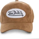 von-dutch-curved-brim-suede5-adjustable-cap-braun