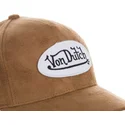 von-dutch-curved-brim-suede5-adjustable-cap-braun