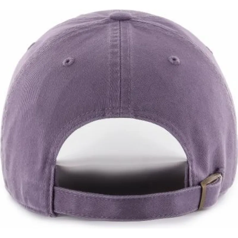 violette-gebogene-kappe-new-york-yankees-mlb-clean-up-von-47-brand