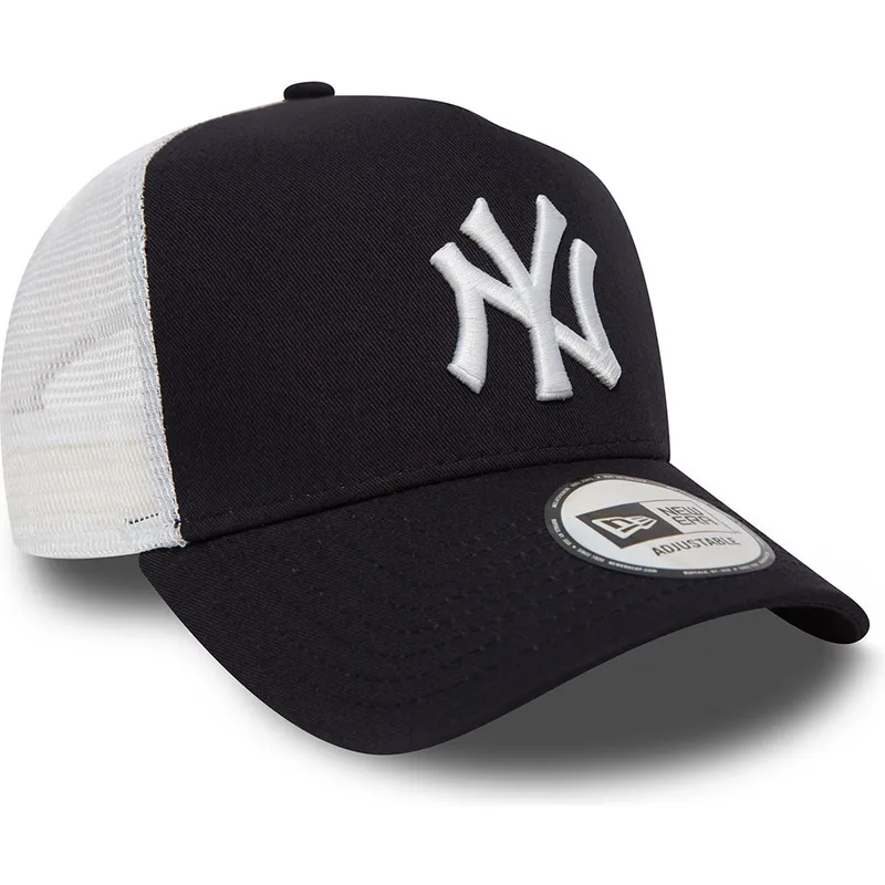 trucker-cap-marineblau-clean-a-frame-2-von-new-york-yankees-mlb-von-new-era