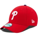 philadelphia-phillies-mlb-9forty-the-league-verstellbare-rote-curved-cap-von-new-era