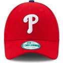 philadelphia-phillies-mlb-9forty-the-league-verstellbare-rote-curved-cap-von-new-era