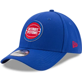 Ρυθμιζόμενο κυρτό μπλε καπέλο 9FORTY The League των Detroit Pistons NBA από τη New Era
