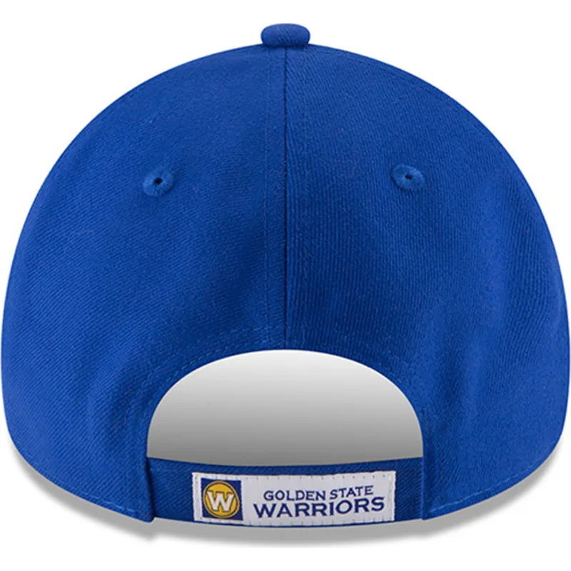 blaue-verstellbare-gebogene-kappe-9forty-the-league-der-golden-state-warriors-nba-von-new-era