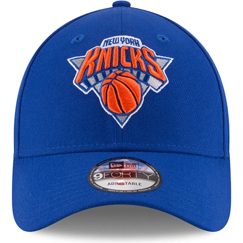 blaue-verstellbare-curved-cap-9forty-the-league-der-new-york-knicks-nba-von-new-era