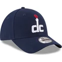 marineblaue-verstellbare-curved-cap-9forty-the-league-der-washington-wizards-nba-von-new-era