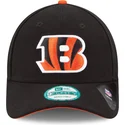 9forty-the-league-verstellbare-schwarze-kappe-der-cincinnati-bengals-nfl-von-new-era