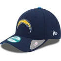 new-era-curved-brim-9forty-the-league-los-angeles-chargers-nfl-navy-blue-adjustable-cap