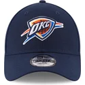 marineblaue-verstellbare-curved-cap-9forty-the-league-der-oklahoma-city-thunder-nba-von-new-era