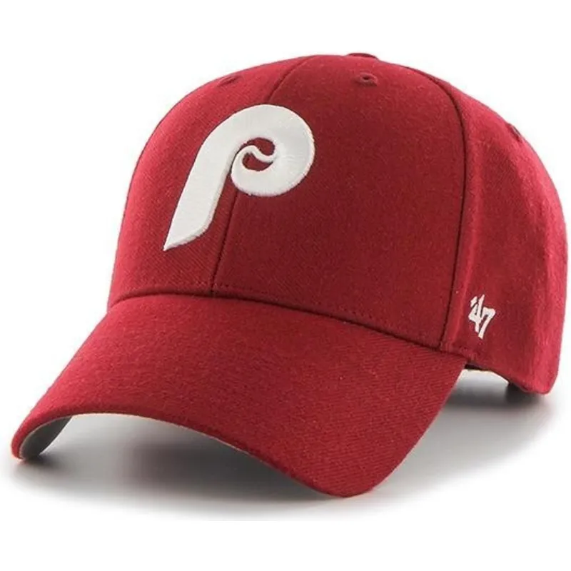 cepice-zaoblena-cervena-nastavitelny-clasico-philadelphia-phillies-mlb-47-brand