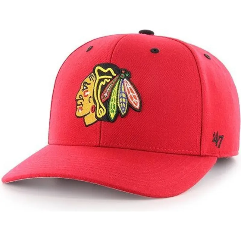cepice-zaoblena-cervena-nastavitelny-chicago-blackhawks-nhl-47-brand
