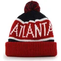 atlanta-braves-mlb-cuff-knit-calgary-mutze-in-rot-und-marineblau-mit-bommel-von-47-brand