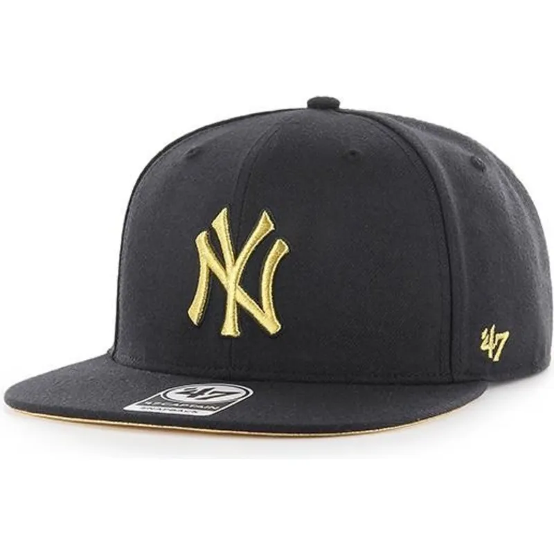 cepice-rovna-cerna-snapback-oro-new-york-yankees-mlb-47-brand cepice-rovna-cerna-snapback-oro-new-york-yankees-mlb-47-brand