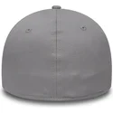 graue-gebogene-kappe-mit-goldfarbenem-logo-39thirty-essential-der-los-angeles-dodgers-mlb-von-new-era
