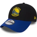 39thirty-black-base-golden-state-warriors-nba-schwarze-und-blaue-gebogene-kappe-von-new-era