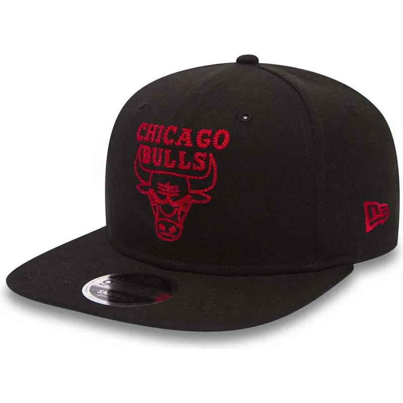 cepice-rovna-cerna-snapback-9fifty-chain-stitch-chicago-bulls-nba-new-era