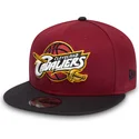 cleveland-cavaliers-nba-9fifty-snapback-kappe-in-rot-und-schwarz-von-new-era