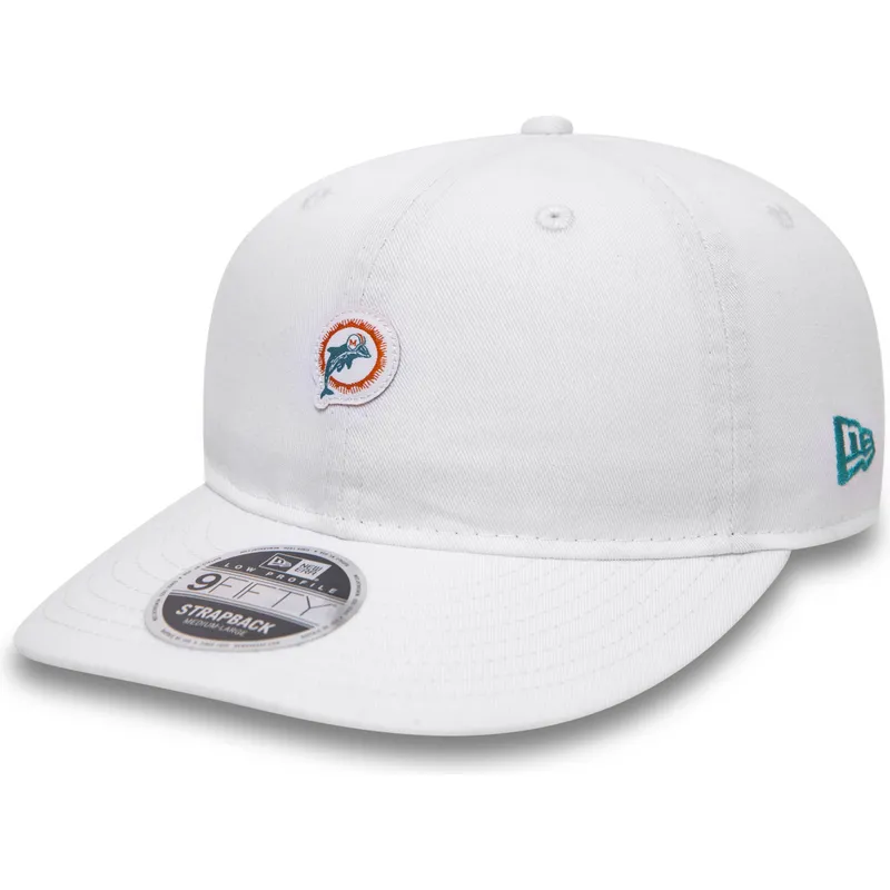 cepice-rovna-bila-snapback-9fifty-low-profile-unstructured-miami-dolphins-nfl-new-era