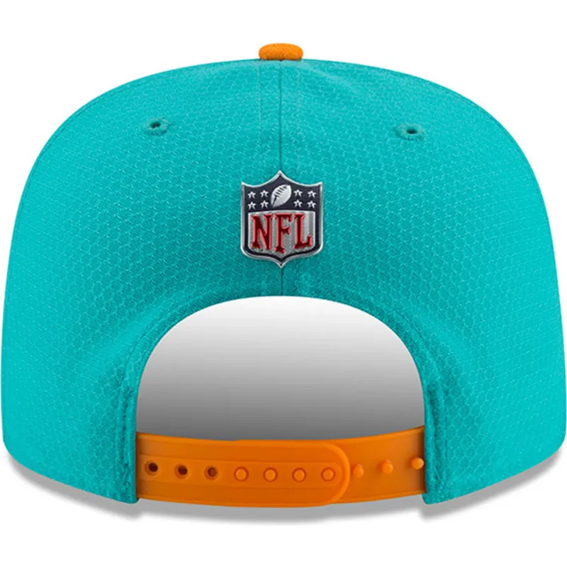 cepice-rovna-modra-snapback-9fifty-sideline-miami-dolphins-nfl-new-era