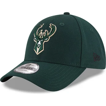 Čepice zaoblená zelená nastavitelný pásek 9FORTY The League Milwaukee Bucks NBA New Era