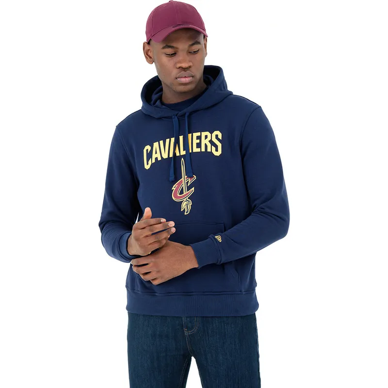 mikiny-s-kapuci-modra-pullover-hoody-cleveland-cavaliers-nba-new-era