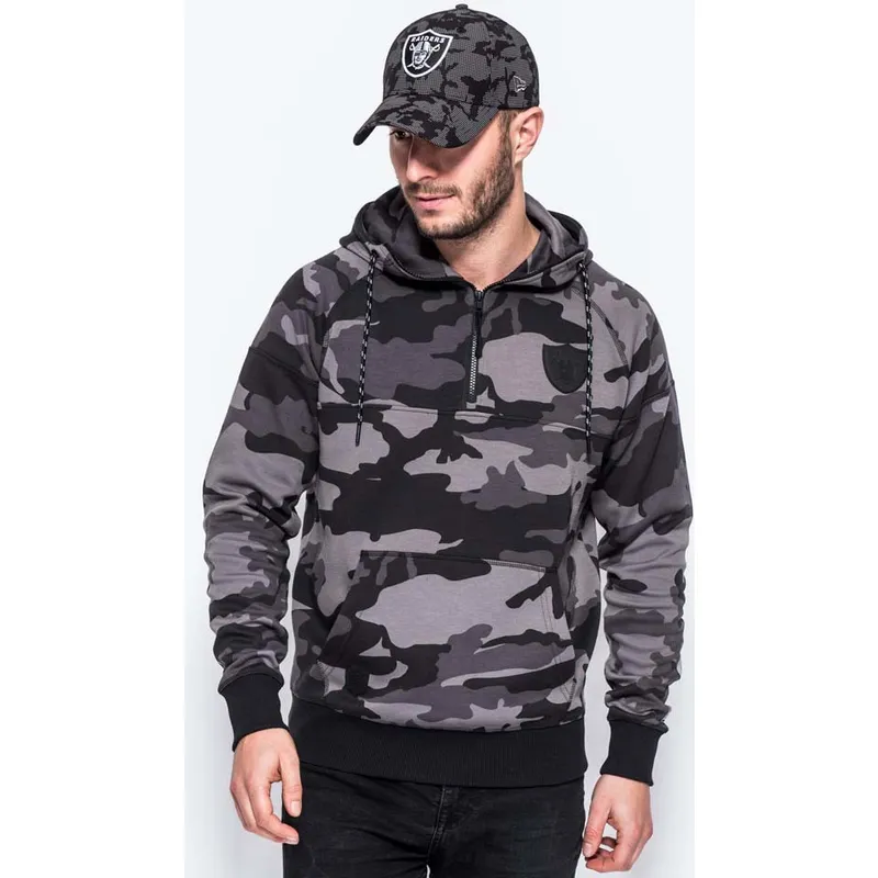 mikiny-s-kapuci-maskacova-half-zipped-hoody-las-vegas-raiders-nfl-new-era