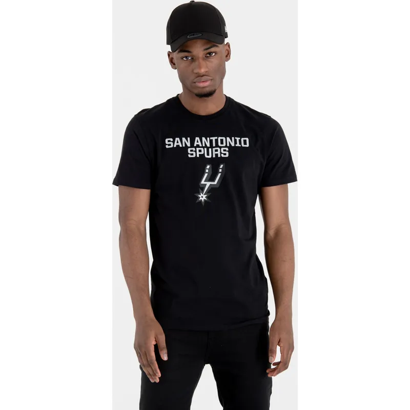 tricka-kratky-rukav-cerna-san-antonio-spurs-nba-new-era