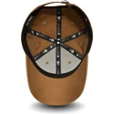 verstellbare-9forty-essential-kappe-mit-gebogenem-schirm-in-hellbraun-von-den-new-york-yankees-mlb-von-new-era