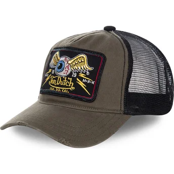 Cap zaoblená brown snapback Von Dutch