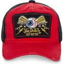 cepice-zaoblena-cervena-snapback-truck05-von-dutch
