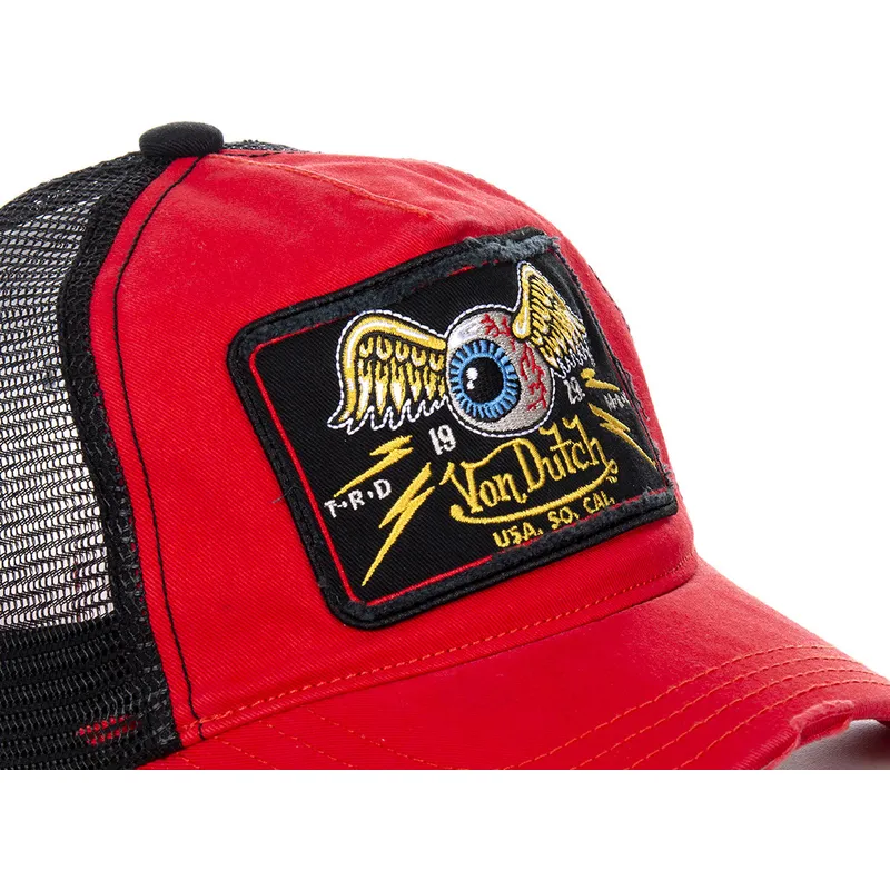 cepice-zaoblena-cervena-snapback-truck05-von-dutch